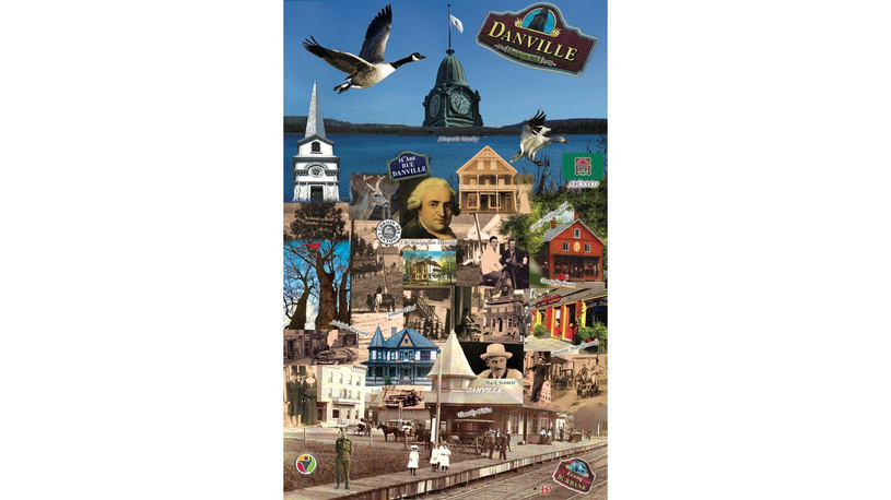 De l’art et une parcelle d’histoire de Danville sur une carte postale