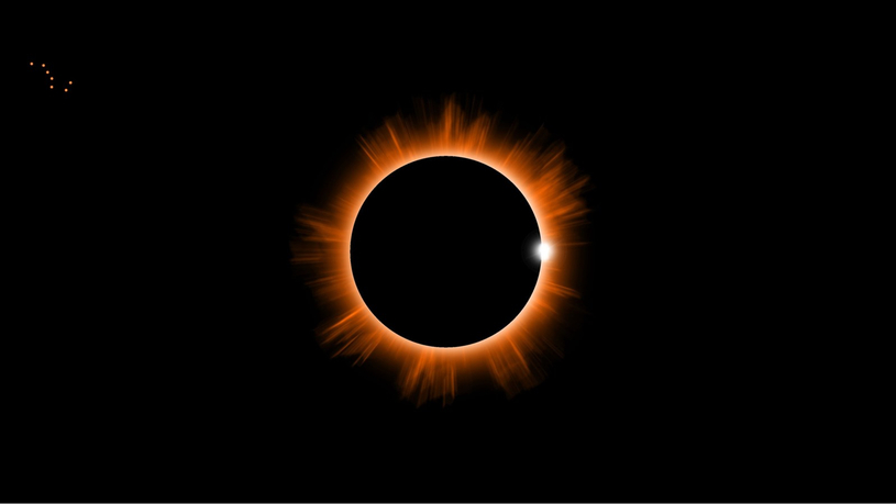 Les élèves en pédagogique lors de l’éclipse du 8 avril