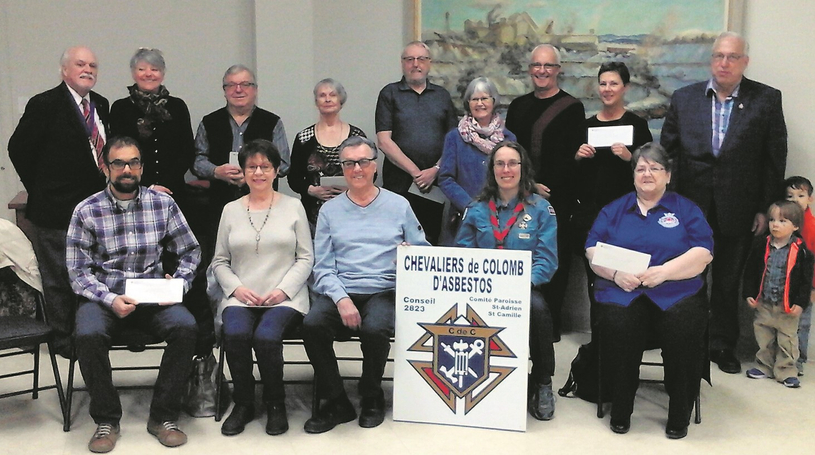 Les Chevaliers de Colomb d’Asbestos soutiennent  les organismes de leur communauté 
