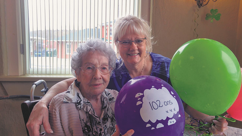 Les 102 ans de  Mme Bibiane Lussier 
