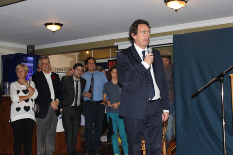 Pierre-Karl Péladeau en visite à Windsor