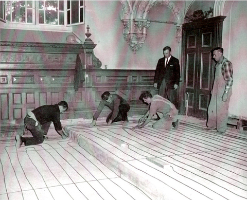 Rénovation de l'église de l'ouest en 1968