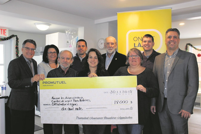 Promutuel remet 18 000 $ à la communauté du Val-Saint-François