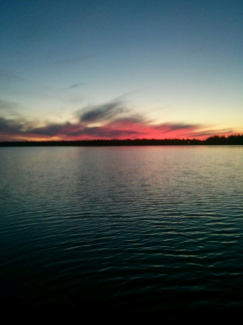 Couché de soleil.