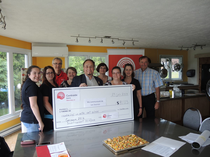 Centraide Estrie investit 81 115 $ dans la MRC des Sources
