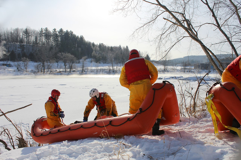Exercices de sauvetage sur la rivière St-François