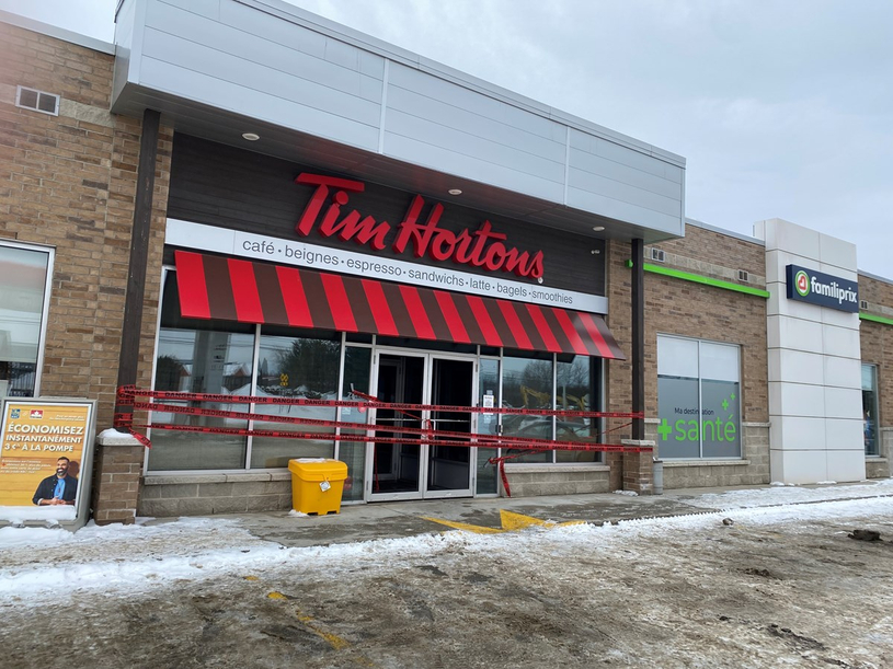 L’incendie au Tim Hortons a causé des dommages évalués à 100 000 $