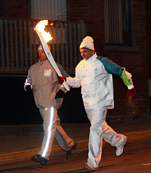 La flamme Olympique de passage à Windsor