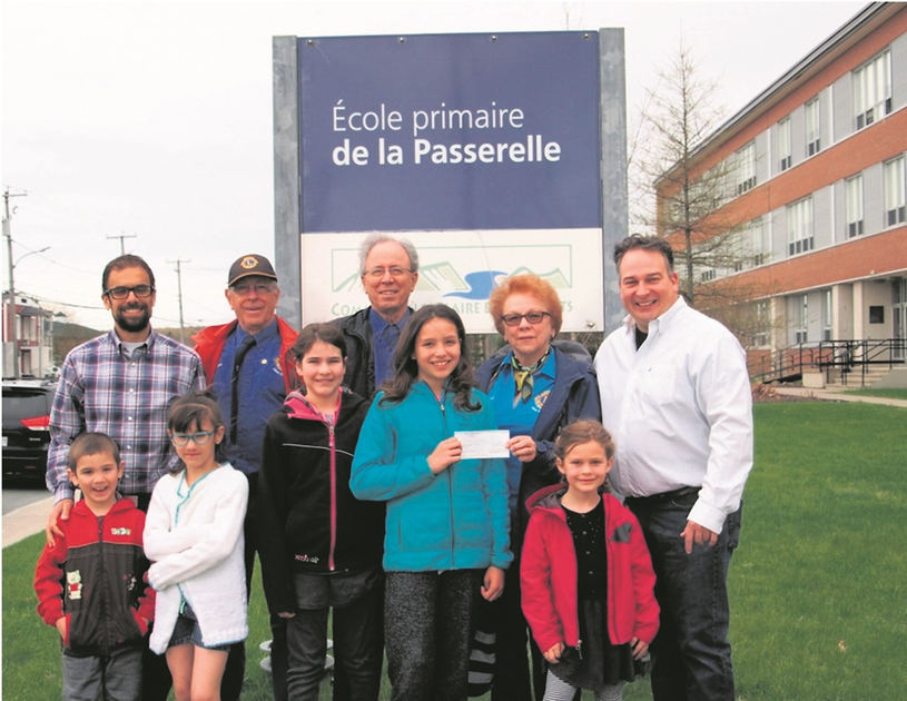 Un don de 400$ de la branche Lions des Sources pour les paniers de la rentrée