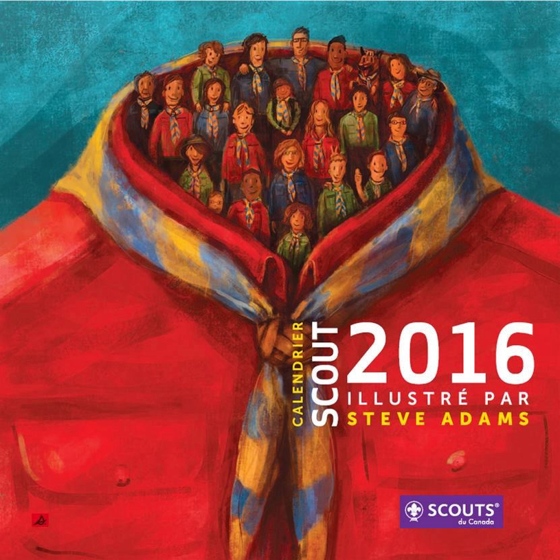Vente du calendrier scout à Windsor.
