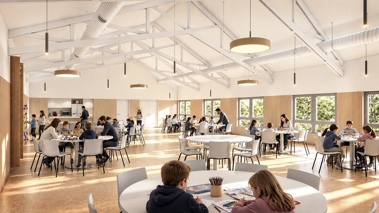 Les premières esquisses du bâtiment ont été présentées par son fils, Charles Côté, architecte, qui a conçu les plans du pavillon.