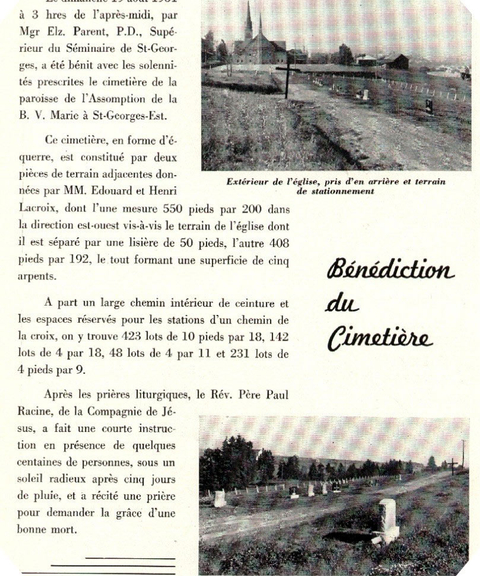 Bénédiction du cimetière
