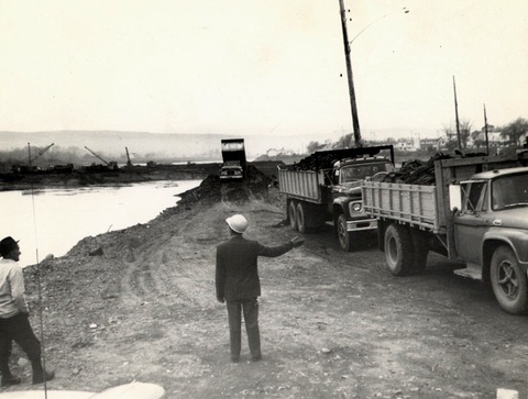 Construction de l'île