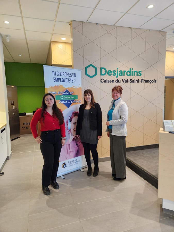 Lancement du Trio étudiant Desjardins pour l’emploi dans le Val-Saint-François