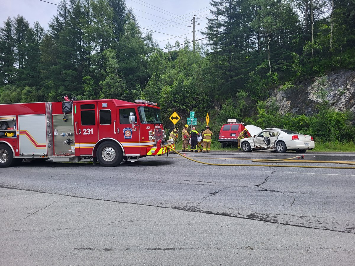 Un accident fait un blessé à l’entrée du parc de la 55
