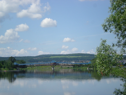 Passerelle au barrage gonflable