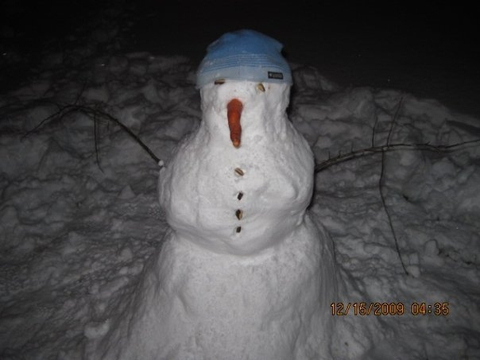 Rosaire le bonhomme de Neige
