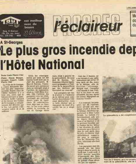 La quincaillerie André Lessard détruit