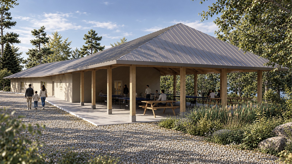 Le pavillon Michel-Côté construit au Parc nature du lac Stoke