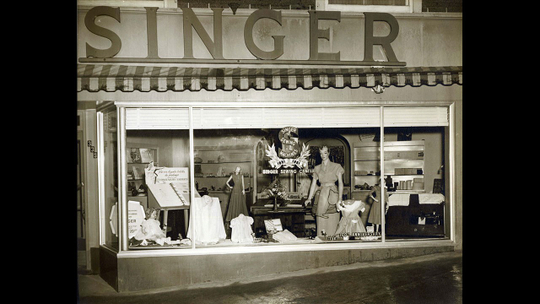 Le magasin de machines à coudre Signer à Saint-Georges