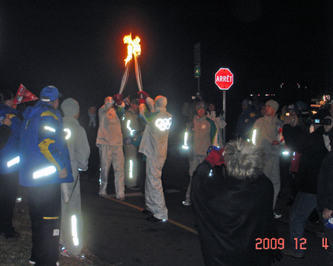 Flamme Olympique à Notre-Dame-des-Pins