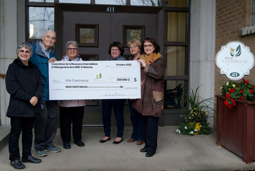 Une contribution de 200 000 $ remis à la Villa Castonguay/REM