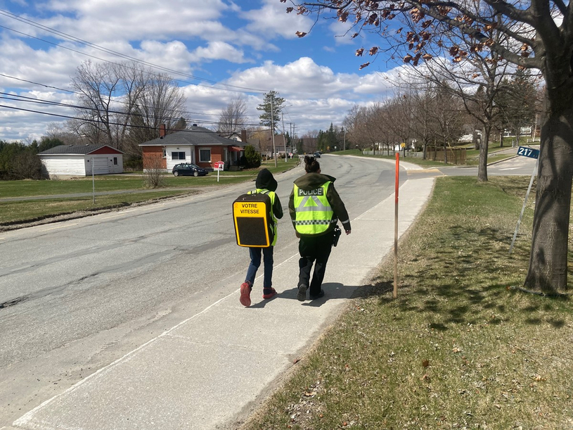 Une opération « radar vivant » réalisée aux abords de l’école ADS à Danville