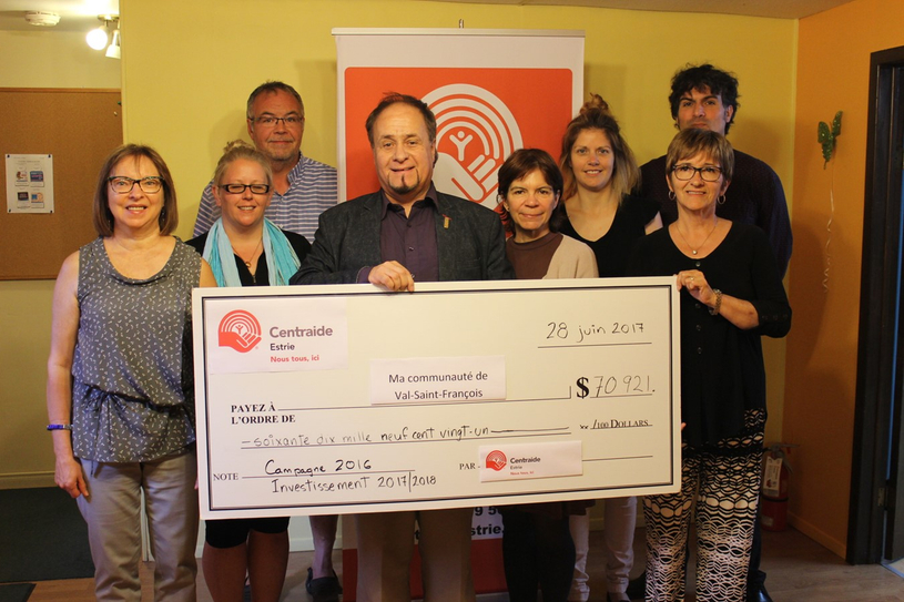 Centraide Estrie investit 70 921 $ dans le Val-Saint-François