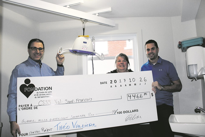 Un don de 4 466 $ de la Fondation du CSSS au Centre de répit Théo Vallières