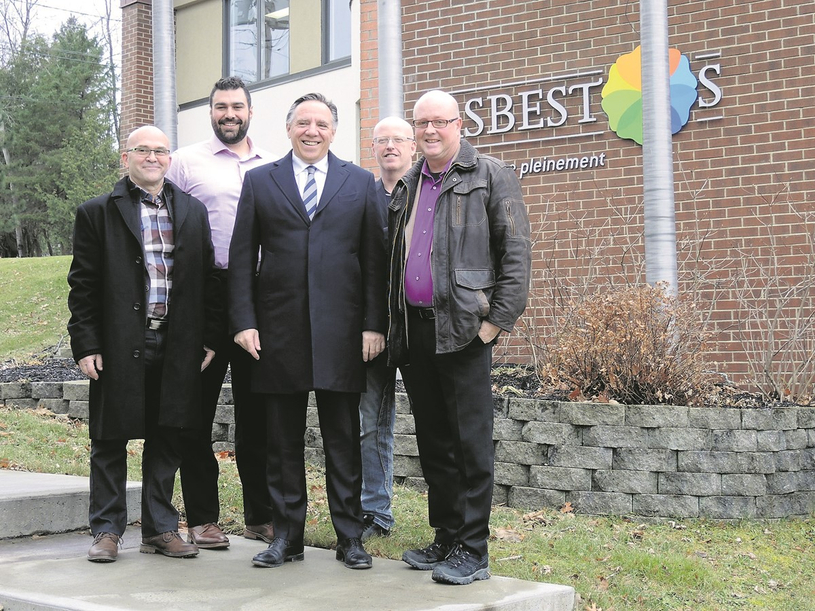 François Legault de passage à Asbestos