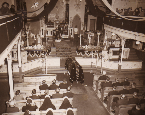 Protocole funéraire en 1950