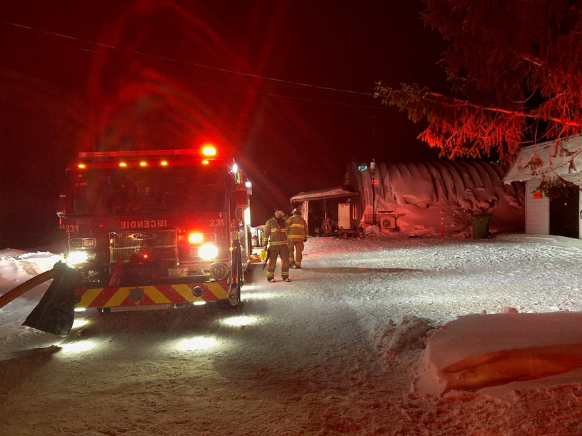 Début d’incendie contrôlé dans le secteur du rang 9 à Val-Joli