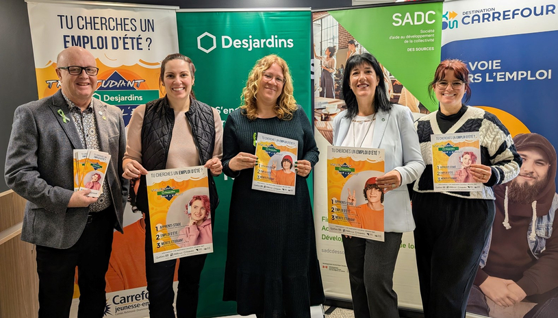 Le programme Trio étudiant Desjardins pour l’emploi 2026 est lancé dans les Sources