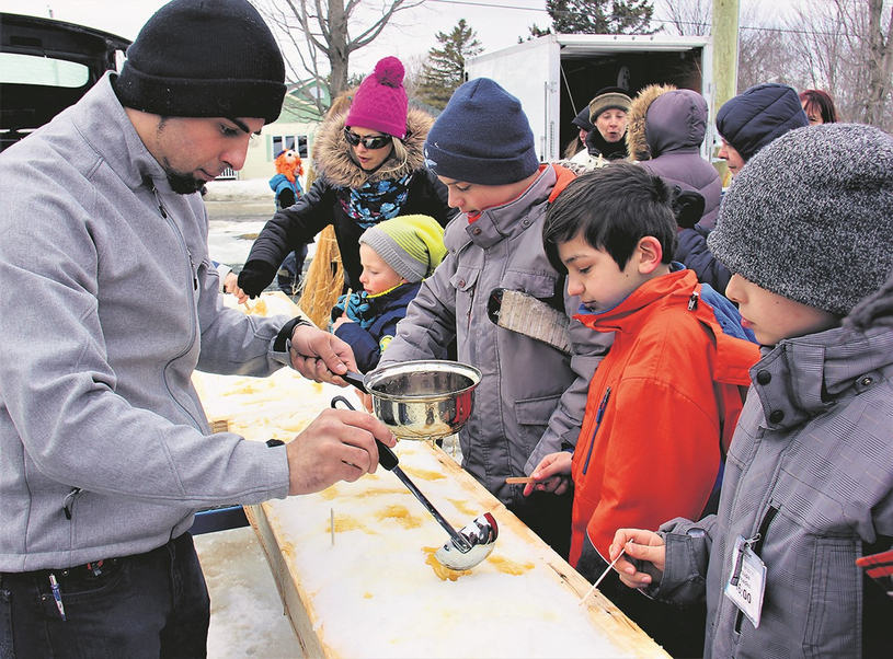 La tire sur la neige au Carnaval du secteur Boudreau