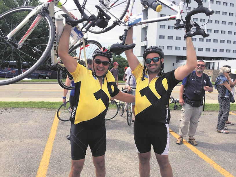 Participation de  Denis et Martin Dion  lors du Cycle-Défi