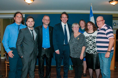 Pierre-Karl Péladeau en visite à Windsor