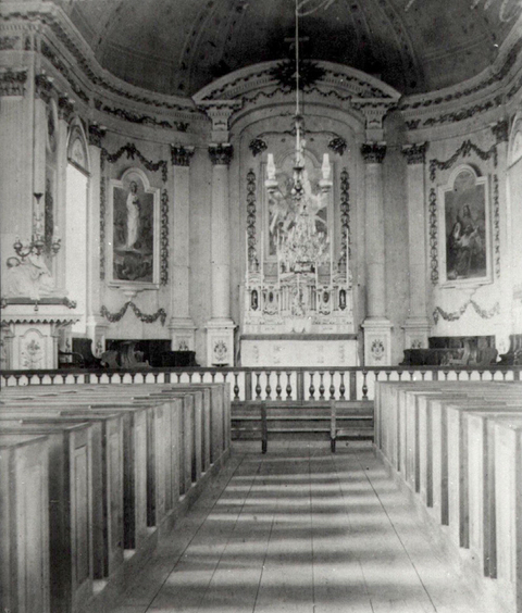 Intérieur de l'église en 1862