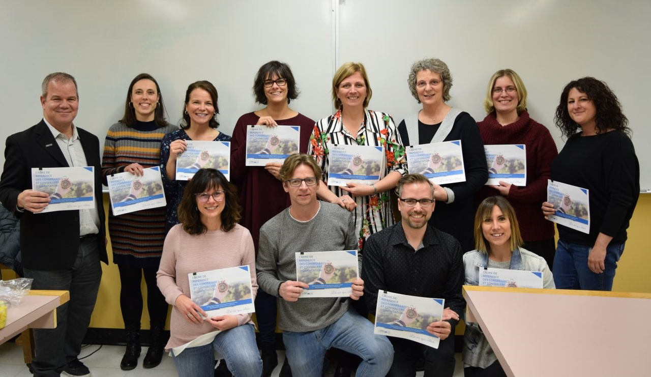 Conseillères et conseillers d’orientation réunis.