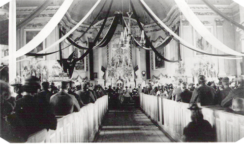 Intérieur de l'église en 1862