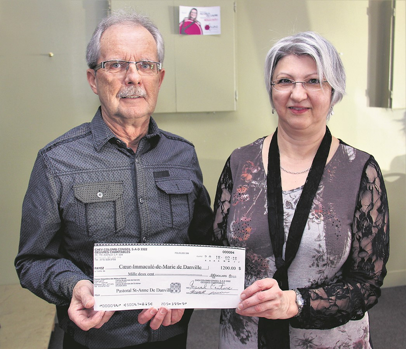 Don monétaire des Chevaliers de Danville pour la paroisse Ste-Anne