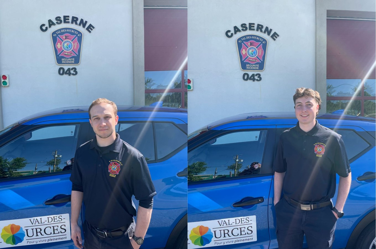 Deux étudiants en appuie au service de protection incendie cet l’été à Val-des-Sources