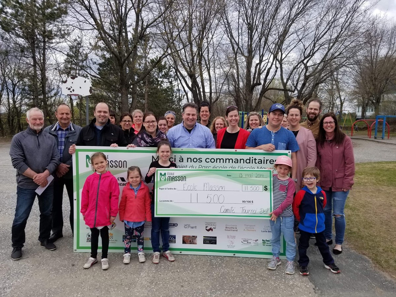 Un sérieux coup de pouce de 11 500$ au projet du parc-école Masson