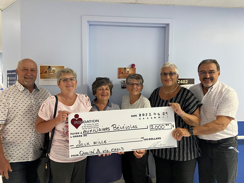 La Fondation du CSSS soutient les Auxiliaires bénévoles